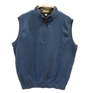 PETER Millar size M light blue cotton quarter zip men’s vest